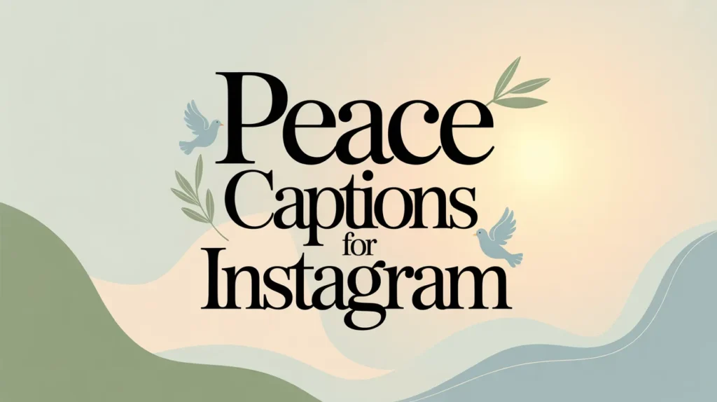 Peace Captions for Instagram