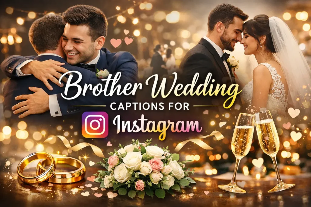 Brother Wedding Captions for Instagram