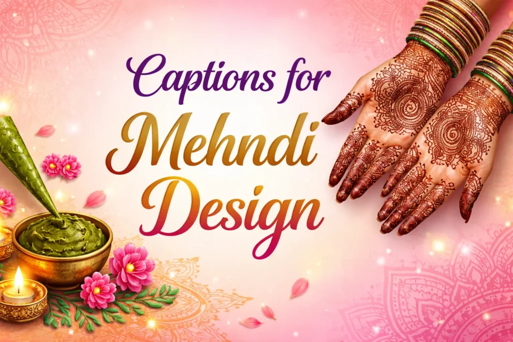 Captions for Mehndi Design