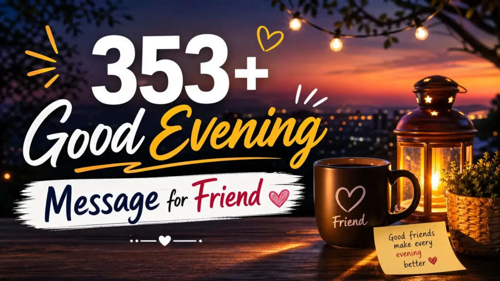 Good Evening Message for Friend