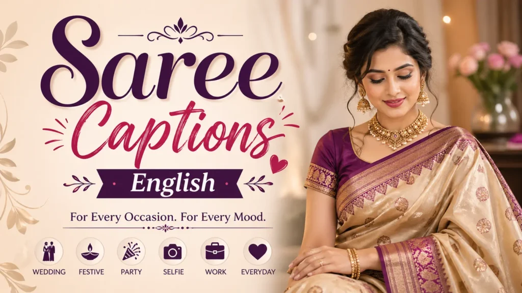 Saree Captions English