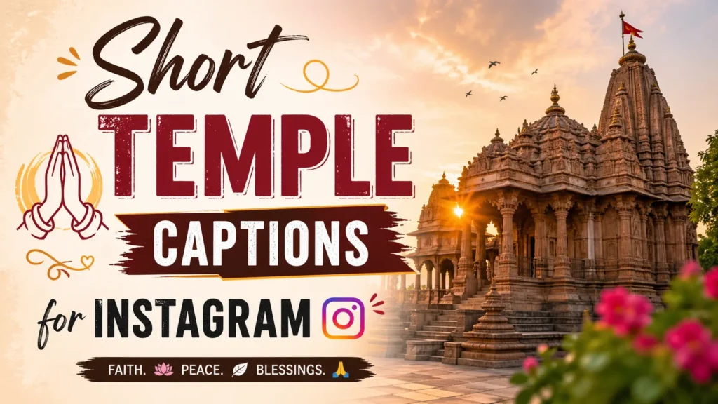 Short Temple Captions for Instagram