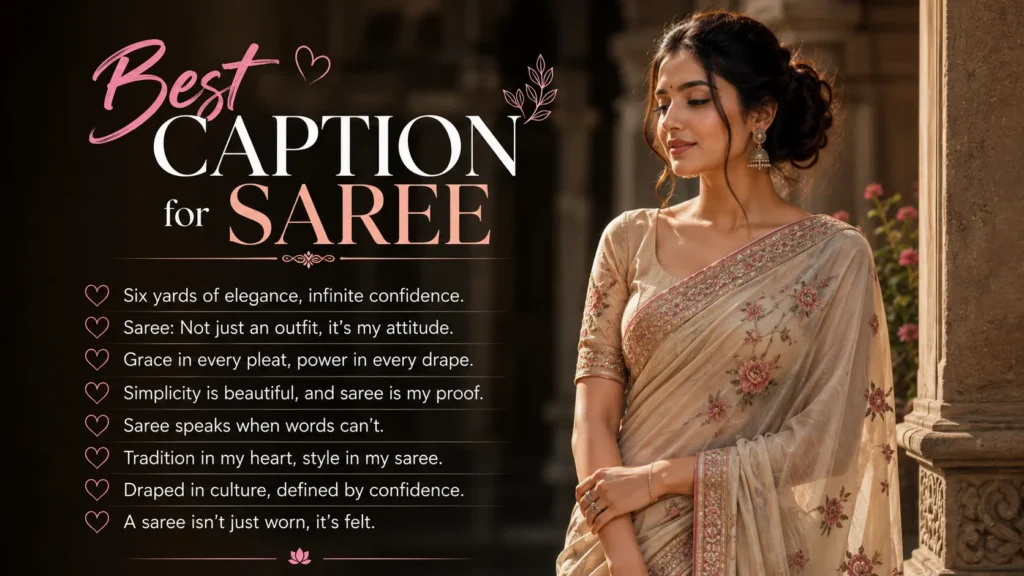 Best Caption for Saree
