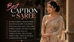 Best Caption for Saree