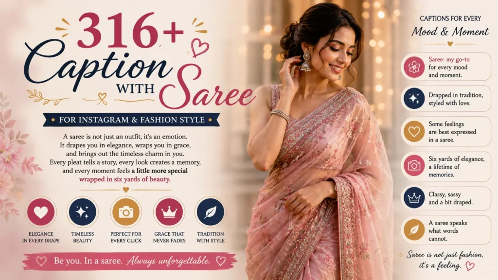 Caption with Saree