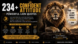Confident Attitude Powerful Lion Quotes