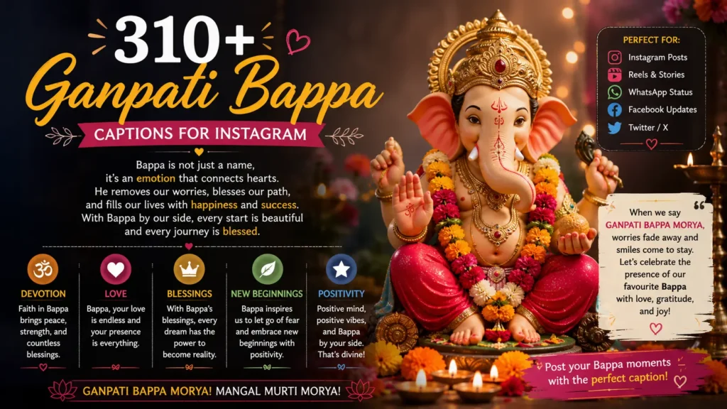 Ganpati Bappa Captions for Instagram
