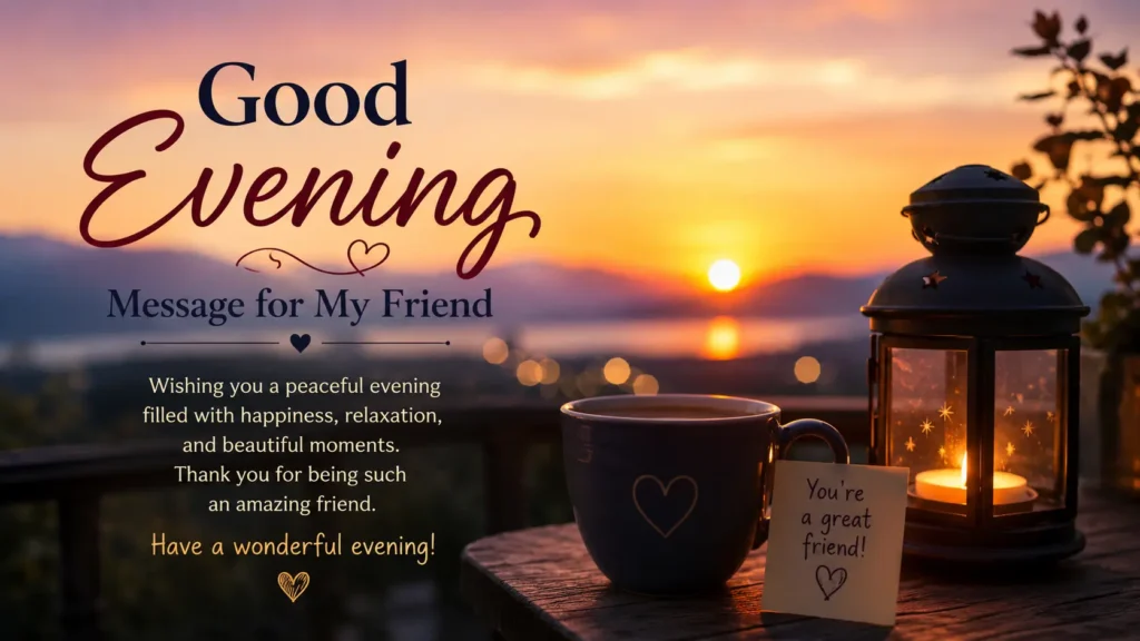 Good Evening Message for My Friend