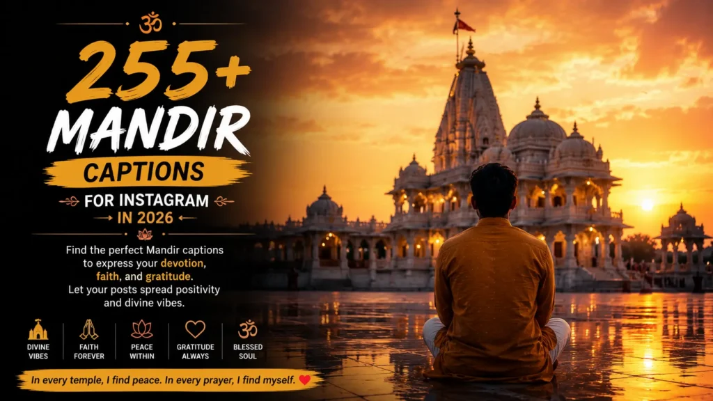 Mandir Captions for Instagram