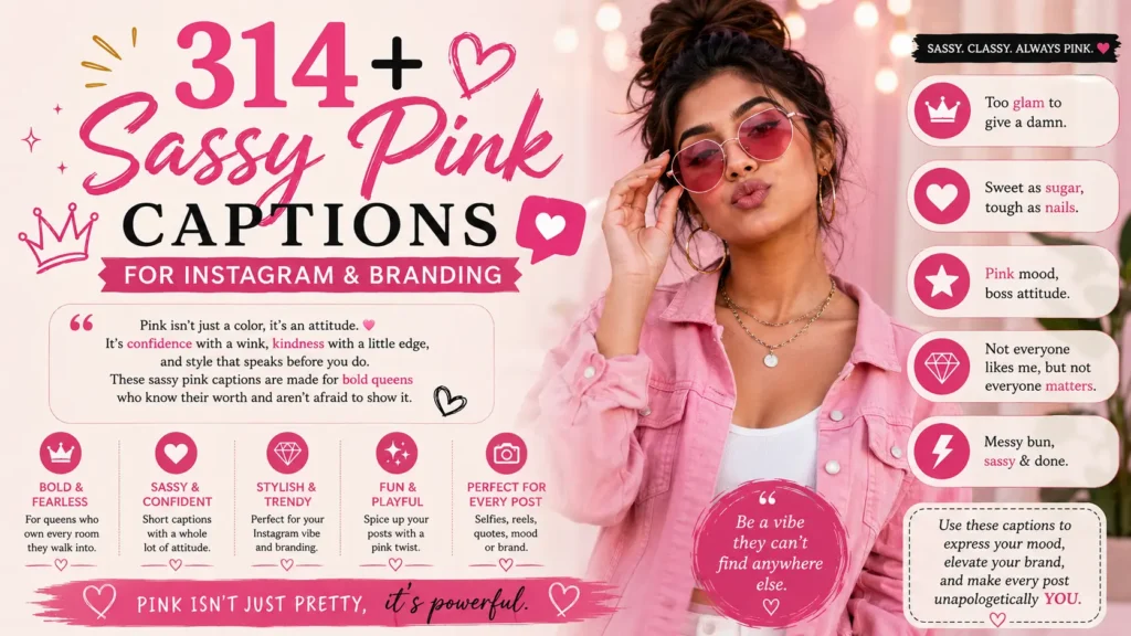 Sassy Pink Captions