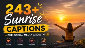 Sunrise Captions for Social Media Growth