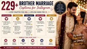 Brother Marriage Captions for Instagram