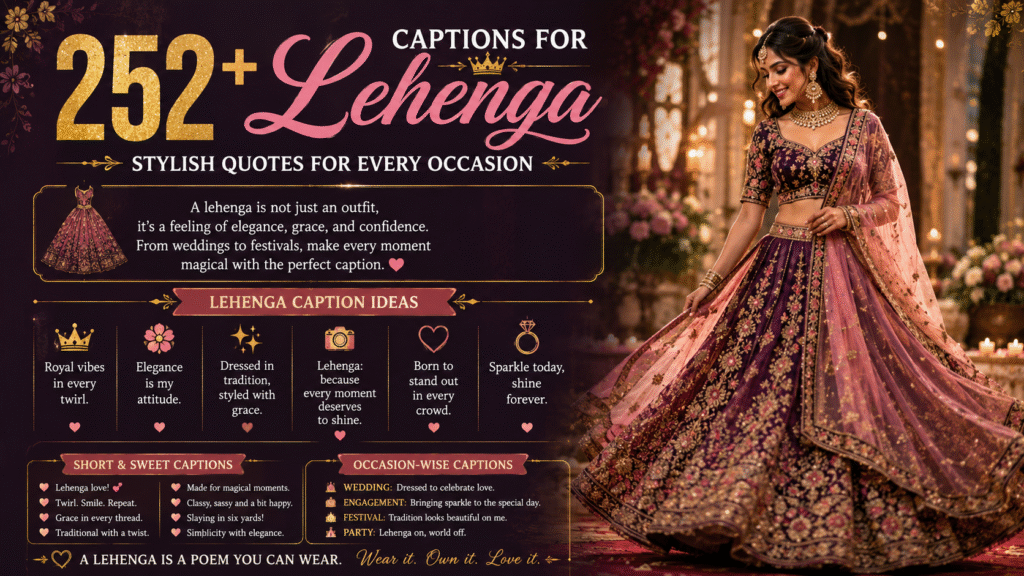 Captions for Lehenga
