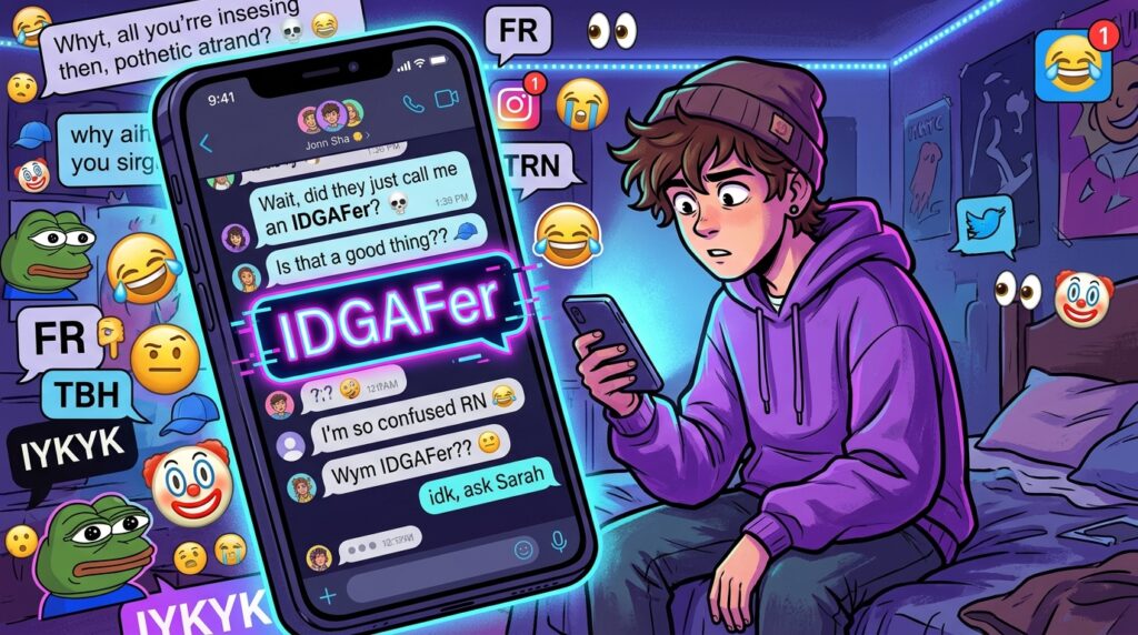 Idgafer meaning in Chat