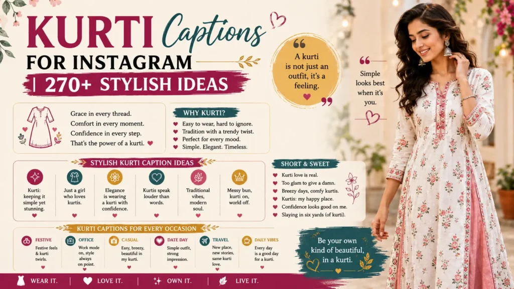 Kurti Captions for Instagram