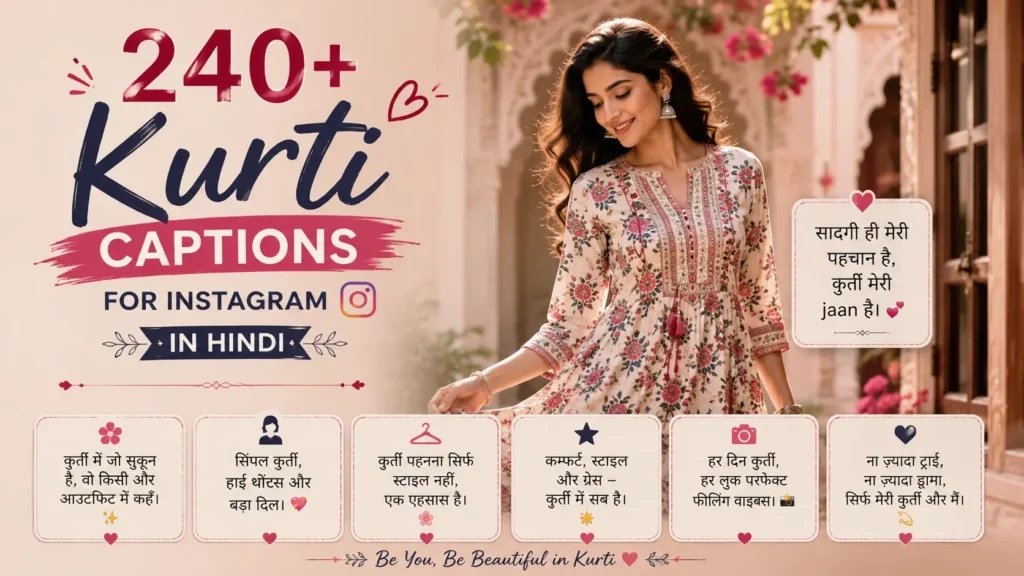 Kurti Captions for Instagram in Hindi