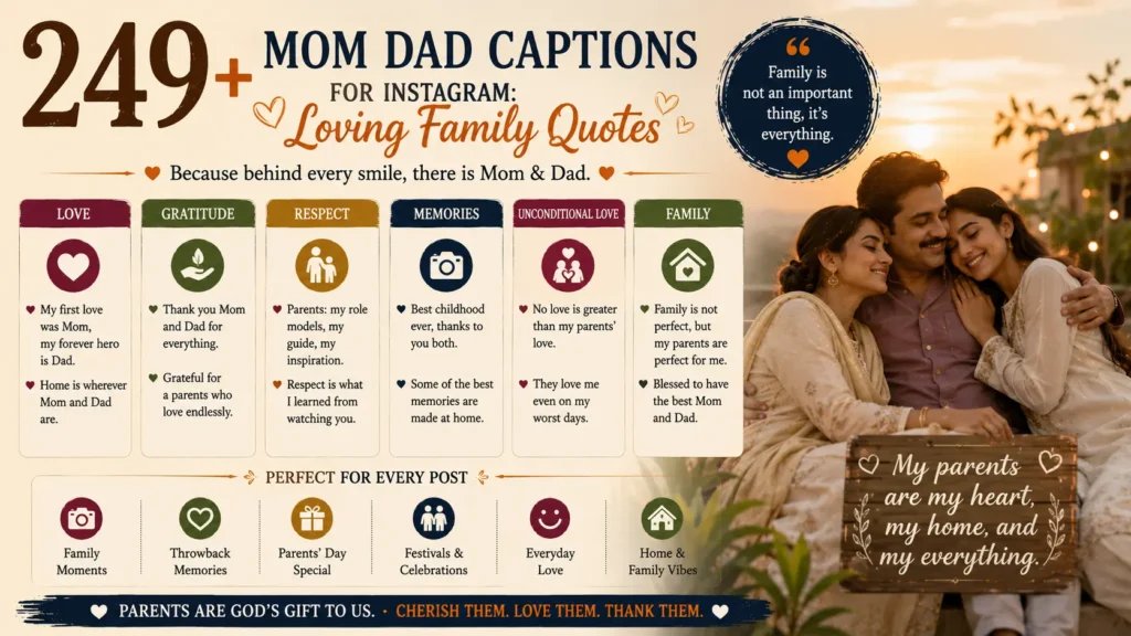 Mom Dad Captions for Instagram