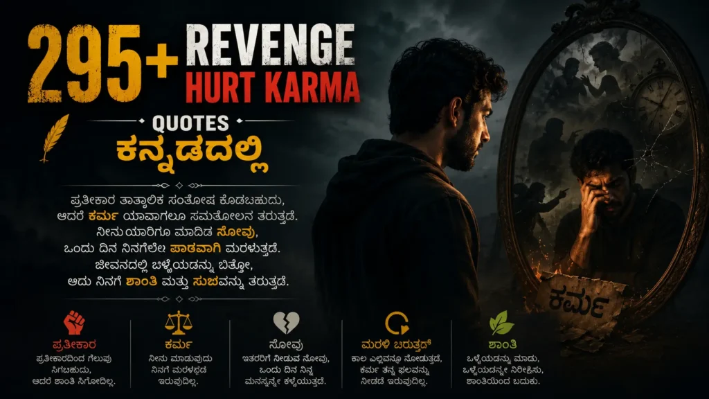 Revenge Hurt Karma Quotes in Kannada
