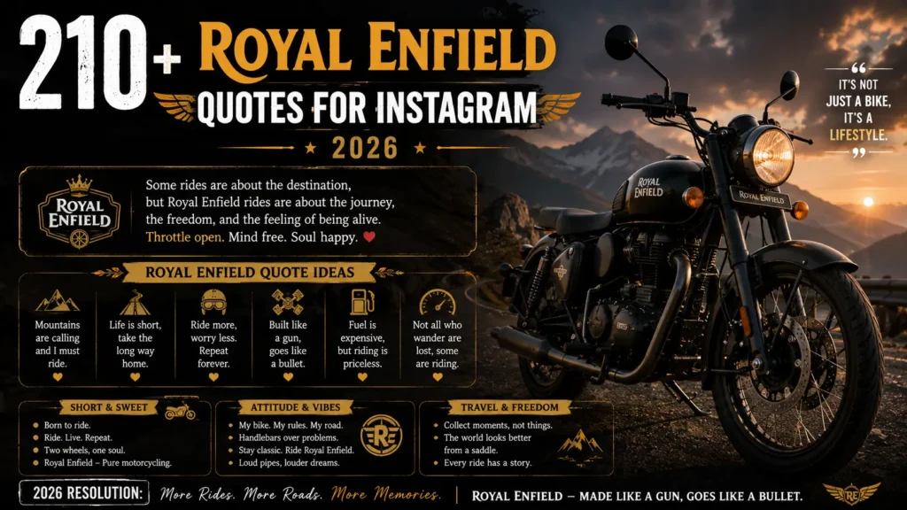 Royal Enfield Quotes for Instagram