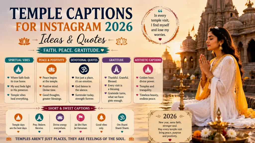 Temple Captions for Instagram