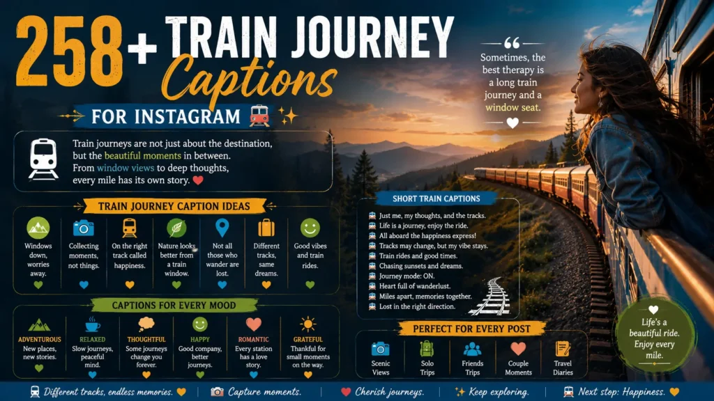 Train Journey Captions for Instagram