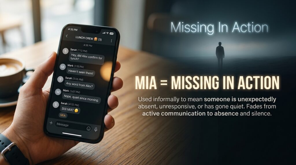 What does MIA mean in English