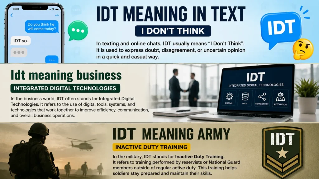 idt meaning in text