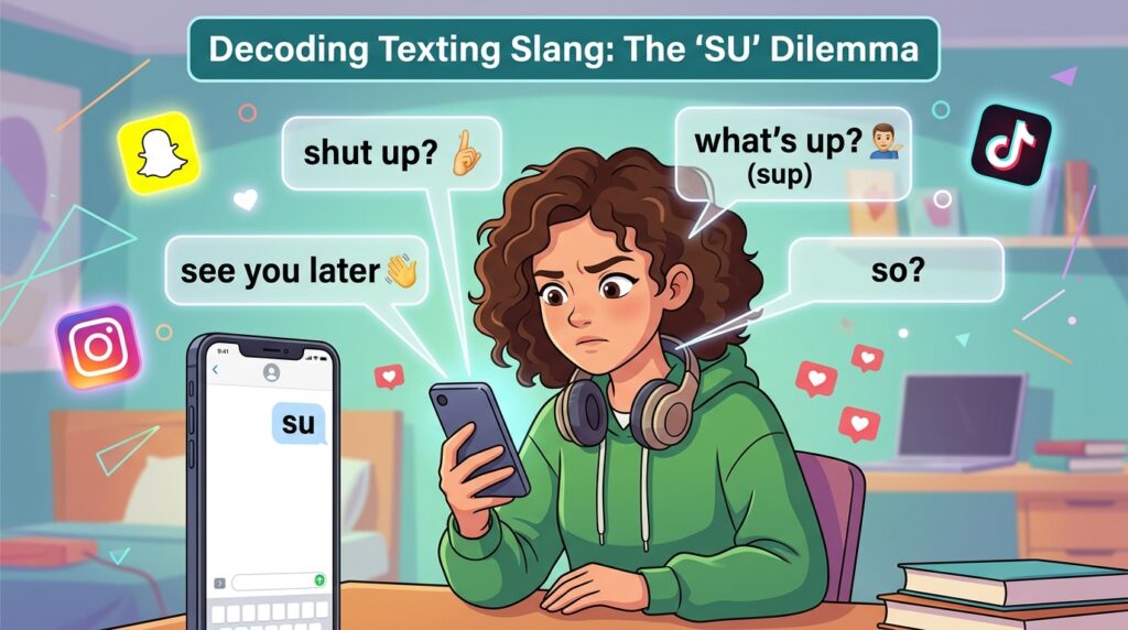 what does su mean in text